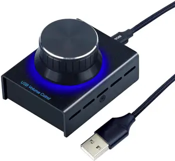 USB Skaļuma Kontroles Pogu Skaņas Regulētājs ar 4.9 pēdu USB Kabeli PC Skaļruņi Switch Kontroles Modulis PC Speaker Datora Audio Kontroles