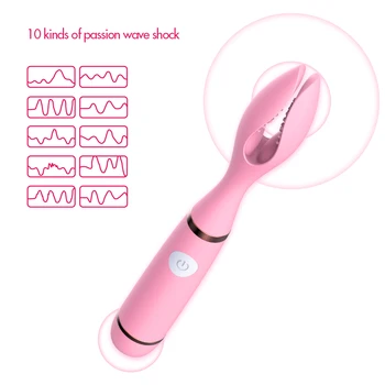 Y Tipa Mēles Laiza Vibrators Lādējams Mēles Masāža 10 Ātrumu, Vibrācijas, kas Klusu Klitora, G-spot Stimulators Seksa Rotaļlieta, paredzēta Sievietēm