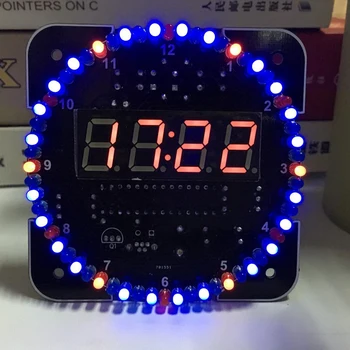 DIY elektronisko komplekts led pulkstenis komplektu digitālo caurules Kārta DS1302 gaismas sensors temperatūras kontroles DIY veidot komplektu ar lietā