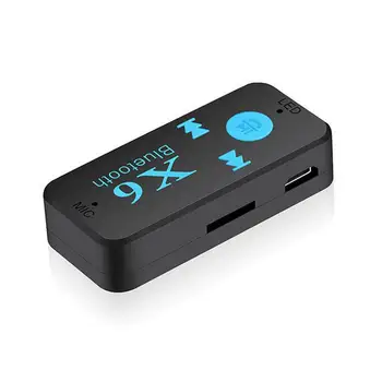 Auto USB Adapteris Bluetooth Audio Uztvērējs, 3,5 mm X6 brīvroku Zvanu TF Kartes Portatīvie MP3 Mūzikas Uztvērējs Multi-Player funkcija