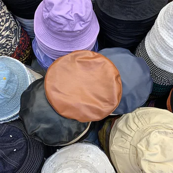202007-JJ036 jauna rudens mākslīgās ādas cietā dāma berete klp vīrieši sievietes iela brīvo gleznotāju cepure