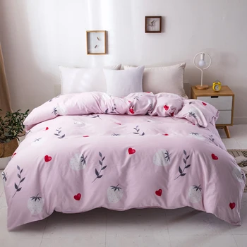 Kokvilnas, Viena sega sedz, segas segumu RU ģimenes gultas, sarkana sirds, mājas tekstila gultasveļa ģeometrija mierinātājs segtu 1pc jaunas