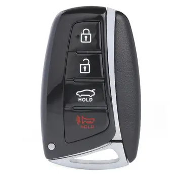 Keyecu 4 Pogas Apvalks Smart Remote Auto Taustiņu Gadījumā Vāks Hyundai Santa Fe 2013 2016 2017 2018 2019 pa Kreisi Groove Asmens