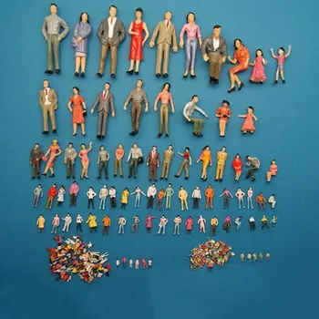 Wiking 1:200 mēroga dzelzceļa ēkas cilvēki, Krāsotas Modelis Vilciena Pasažieri Cilvēki Skaitļi Skalas