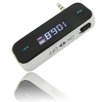 Bezvadu Mūzikas Atskaņotāju Auto Radio FM Transmitter Modulators 3.5 mm LCD Displejs ar Automašīnas komplektu, MP3 atskaņotājs lādētājs iPhone Viedtālruņiem