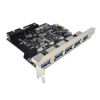 5 Port PCI-E USB 3.0 HUB PCI Express Paplašināšanas Kartes Adapteris 5 gb / s Ātrumu Uzticamu NEC Chipset Windows XP/ Vista/Win7/8/10