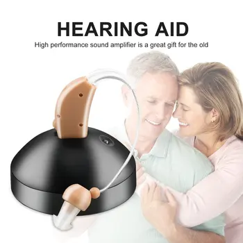 Pārnēsājams Mini Dzirdes aparāti Uzlādējams Balss Skaņas Pastiprinātāju Aiz Auss Kurlums Vecākiem Dzirdes ES/ASV Plug