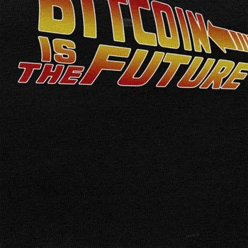 Cool Bitcoin Ir Nākotne T Krekls Vīriešiem O-veida kakla Īsām Piedurknēm BTC Kriptogrāfijas Valūtas Blockchain Tee Tops Kokvilnas Streetwear Tshirt
