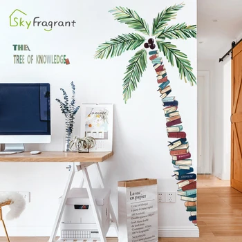 Radošas koka sienas uzlīmes istabas dekorēšanai pašlīmējošās uzlīmes mājas dekorēšana guļamistaba dzīvojamā istaba TV fona sienas dekori