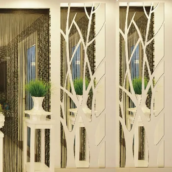 3D lielu Koka modelis Akrila sienas uzlīmes modes mājas dekoratīvs spogulis, dzīvojamā istaba, priekšnams, guļamistaba, TV fons, uzlīmes