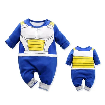 Baby Boy Apģērbs Jaundzimušajiem Kokvilnas Kombinezonus Pūķis DBZ Z Halloween Kostīmu Zīdaiņu Jumpsuits garām Piedurknēm Jauno Dzimis Apģērbu (Dungriņi)