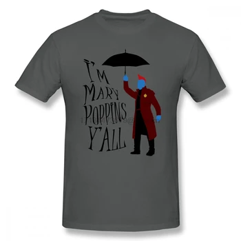 Mary Poppins T Krekls Yandu Poppins T-Krekls Īstermiņa Piedurknēm Drukāts Tee Krekls Mens Fashion Fun Kokvilnas Liels Tshirt