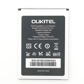 Jaunu Akumulatoru Oukitel C10 / S10 PRO C10pro Mobilā Tālruņa Akumulators 2000mAh Li-ion Nomaiņa Batterie