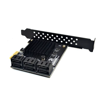 6/4 Portu SATA III PCIe Karti, PCIe SATA III Kontrolieris Karti, Lai 6GB/s Iekšējo Adapteris Converter PCI SATA 3.0 Paplašināšanas Karti Stāvvada