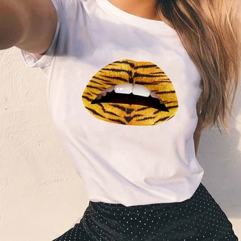 Sievietēm ar Īsām Piedurknēm Grafiskais Modes T-krekls Balts Tee Atdzist Leopard Sieviešu Krekls ar Īsām Piedurknēm Topi Tee Tee Super Tshirt Varonis Topi