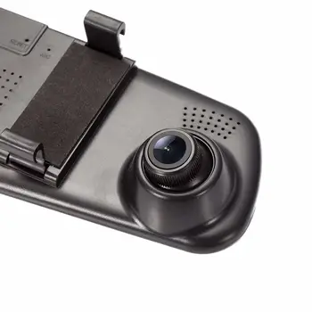 Vehemo 4.3 collu Dual Objektīvs Dash Cam Braukšanas Diktofons G-Gensor Izturīgs Autostāvvieta Monitors Auto On/Off Atpakaļskata Spoguļi Automašīnas DVR