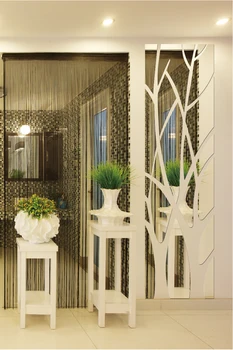 3D lielu Koka modelis Akrila sienas uzlīmes modes mājas dekoratīvs spogulis, dzīvojamā istaba, priekšnams, guļamistaba, TV fons, uzlīmes