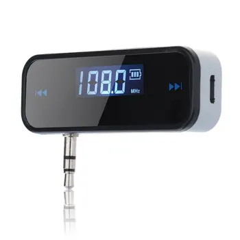 Bezvadu Mūzikas Atskaņotāju Auto Radio FM Transmitter Modulators 3.5 mm LCD Displejs ar Automašīnas komplektu, MP3 atskaņotājs lādētājs iPhone Viedtālruņiem