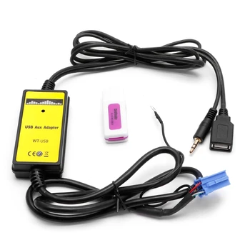 Auto Audio MP3 Interfeisa Adapteri CD Mainītājs AUX, SD, USB Datu Kabelis Mini 8P VW Skoda