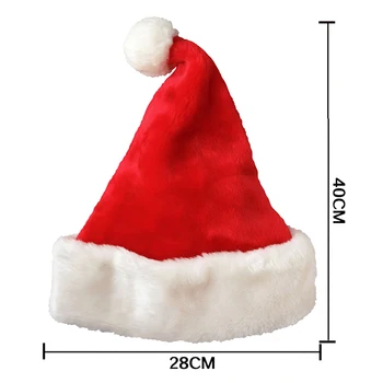 3Pcs Ziemassvētku Vecīša Cepure Ziemassvētku Cepuri, Ziemassvētkos Apģērbu uzposties Plīša Bieza Ziemassvētku Cepure Pieaugušajiem